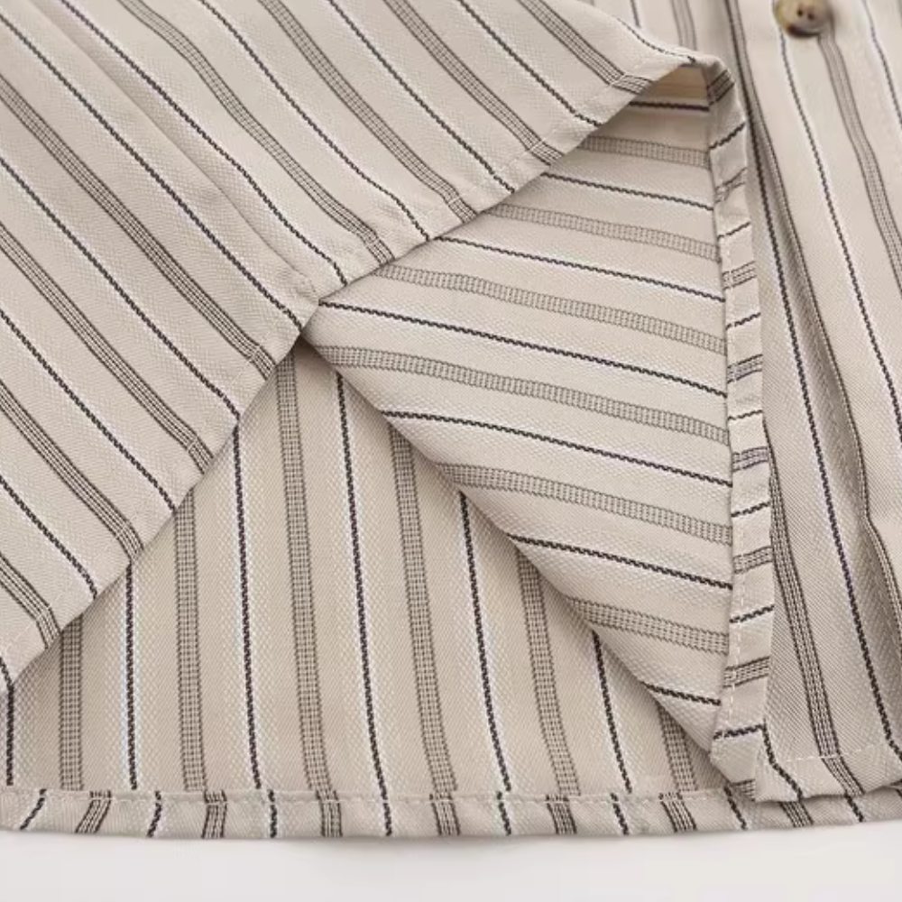 Japanese Retro Striped Shirt