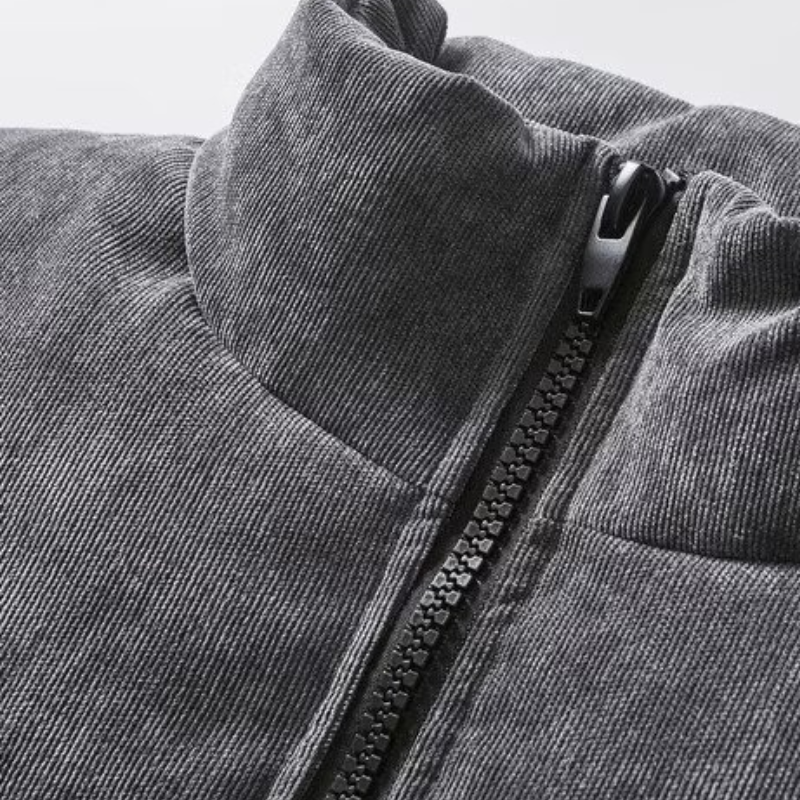 Corduroy Solid Color Alphabet Winter Coat