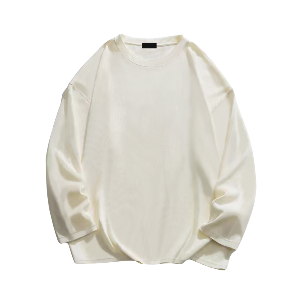 Solid Color Long Long Sleeve Shirt