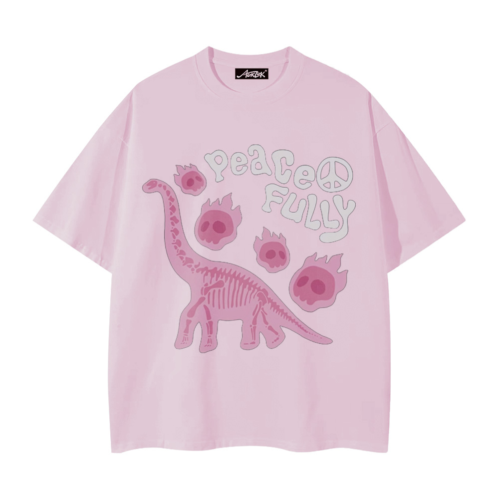 Dinosaur Letter Print T-shirt