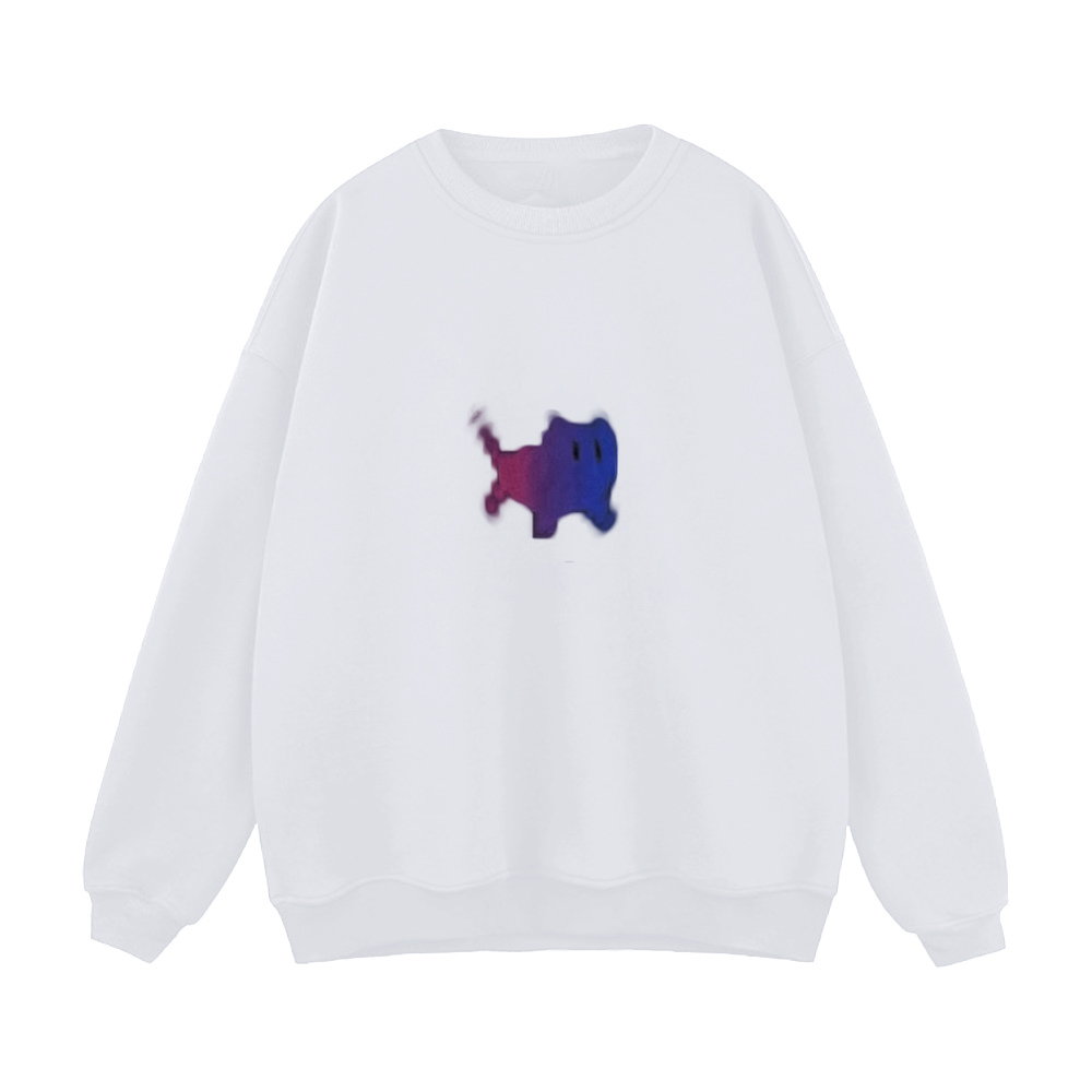 Colorblock Kitten Print Sweatshirt