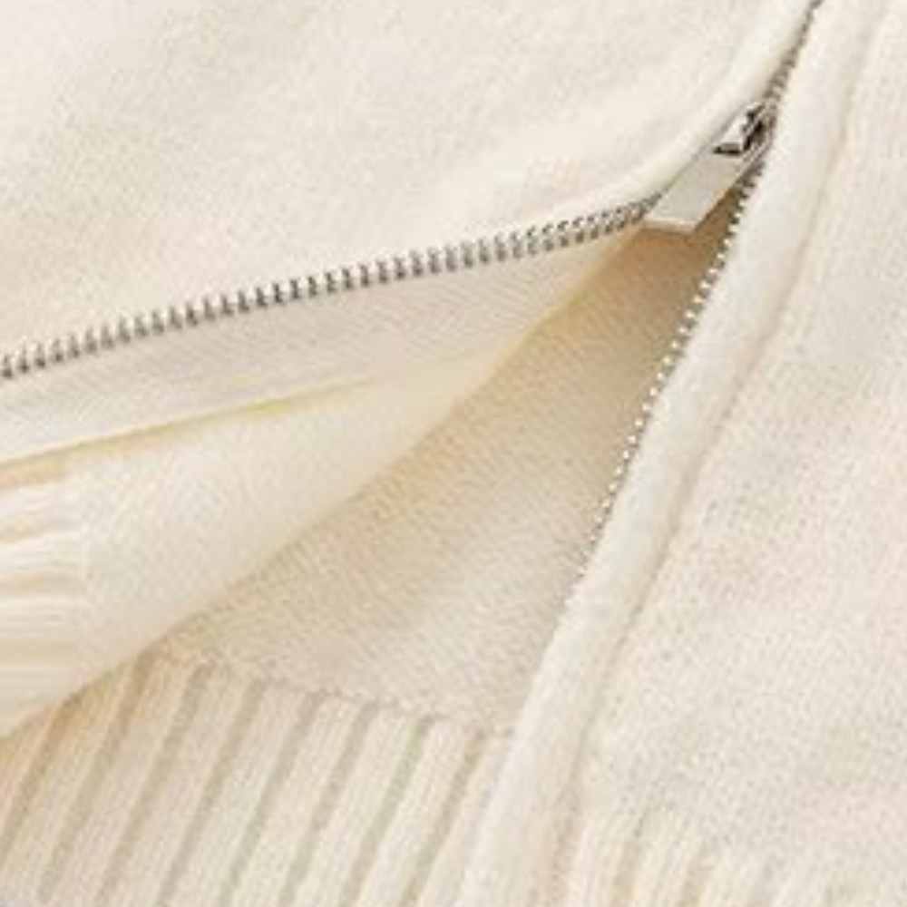 Women's Irregular Zipper Star Sweater