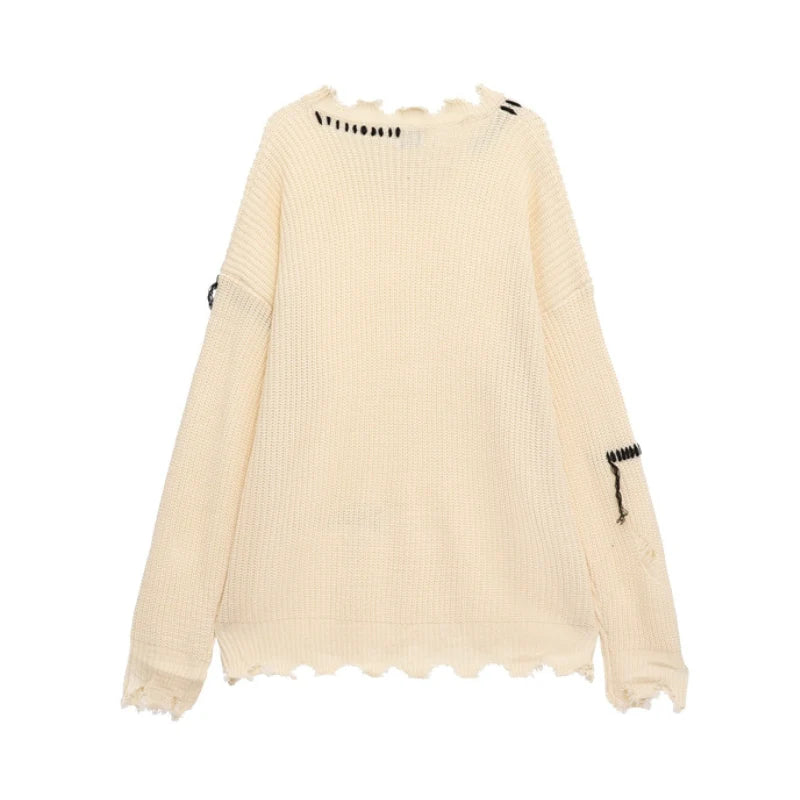 Street Ripped Knit Sweater