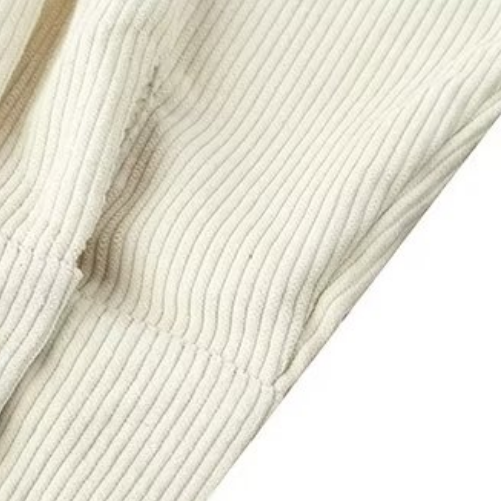 Corduroy Panel Color Contrast Shirt