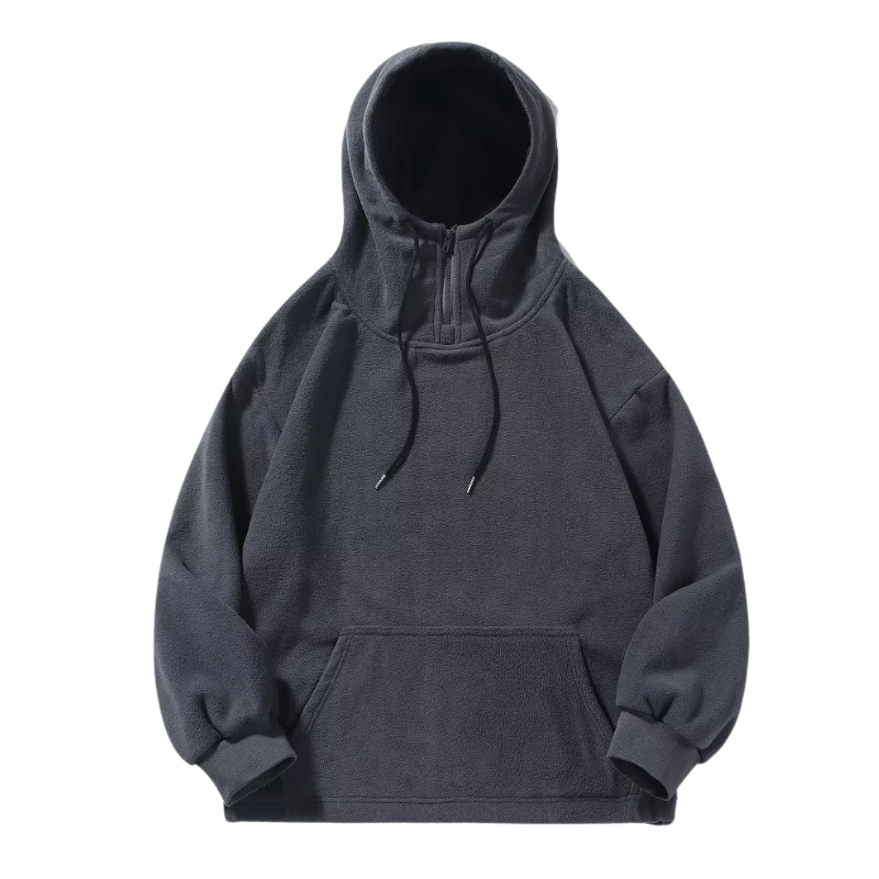 Oversize Solid Color Sherpa Hoodie