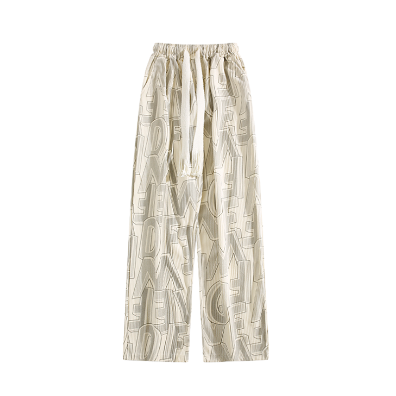 Urban Letter Embroidery Sweatpants