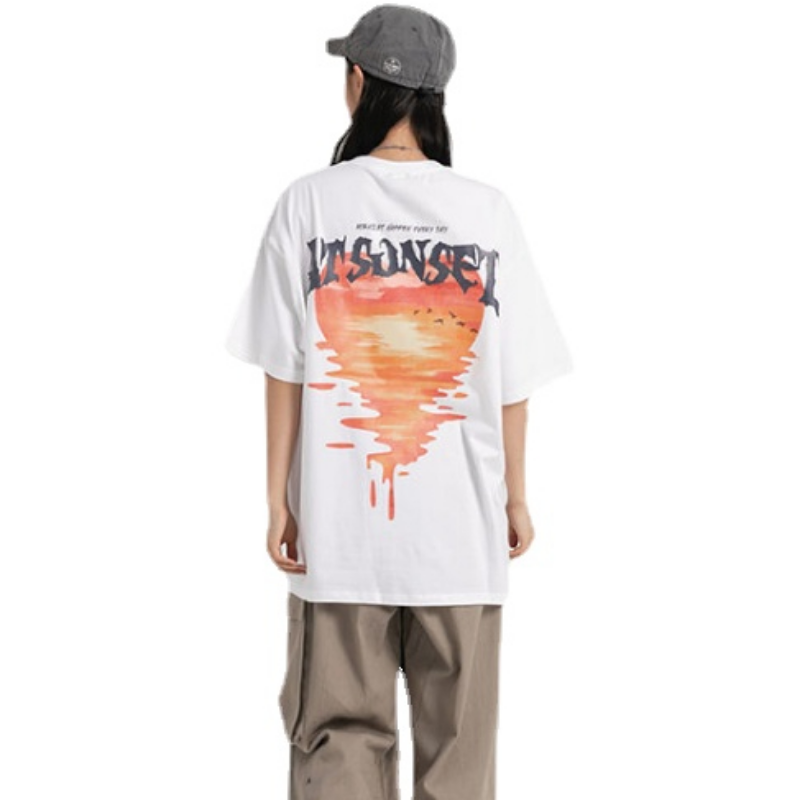Romantic Sunset Print T-shirt