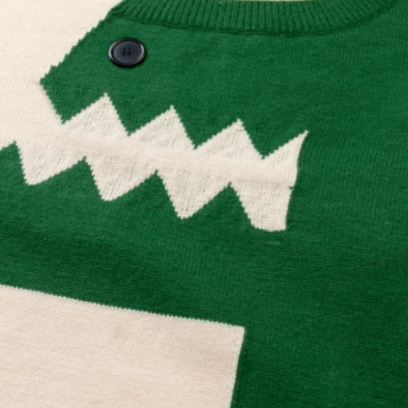 Patchwork Dinosaur Sweater