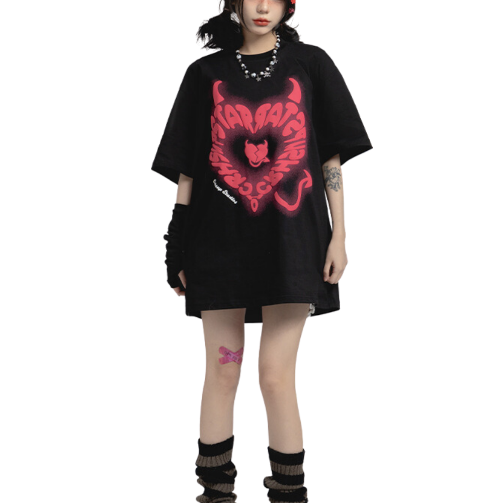 Urban Devil Heart Graphic T-shirt
