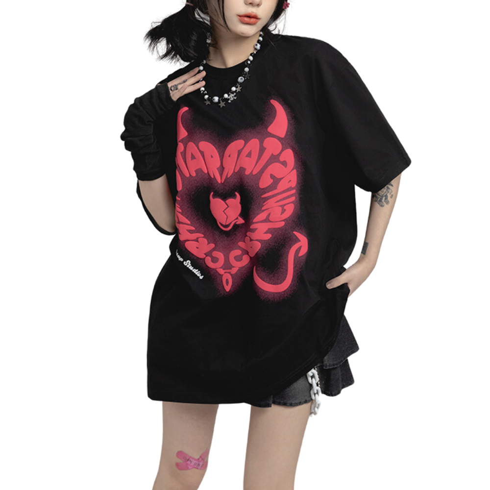 Urban Devil Heart Graphic T-shirt