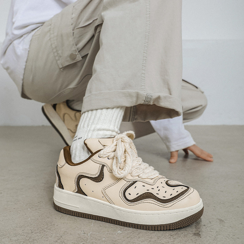 Trendy Coffee Latte Couple Casual Sneakers