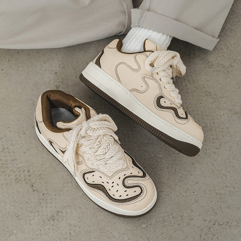 Trendy Coffee Latte Couple Casual Sneakers