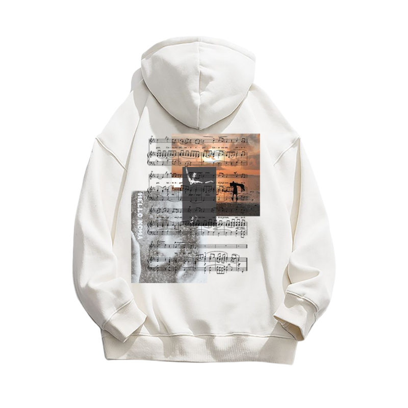 Pure Color Music Chess Score Hoodie